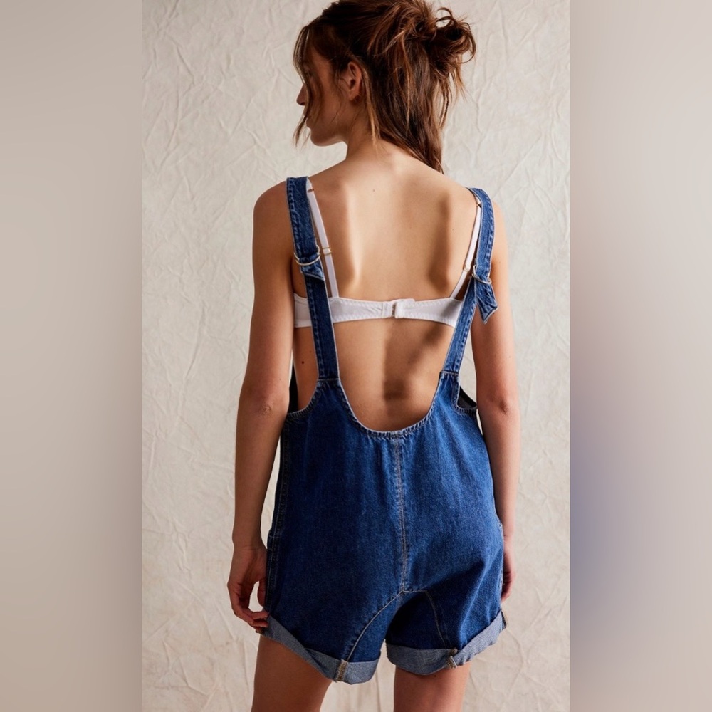 NWT FREE PEOPLE WE THE FREE HIGH ROLLER SHORTALL - Picture 2 of 2